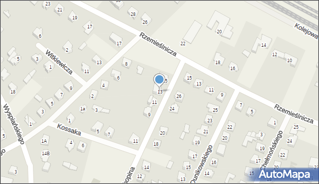 Olszewo-Borki, Chopina Fryderyka, 13, mapa Olszewo-Borki