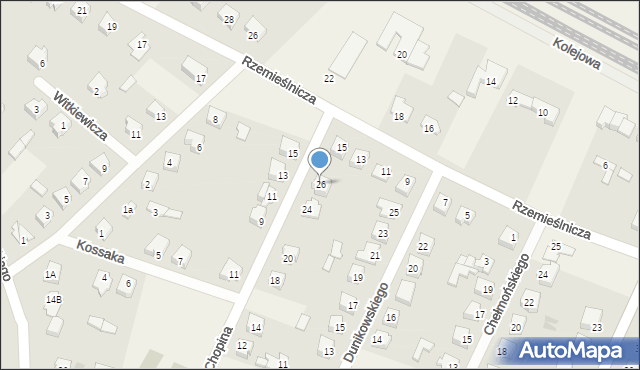 Olszewo-Borki, Chopina Fryderyka, 26, mapa Olszewo-Borki