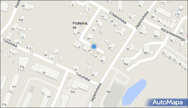 Olsztyn, Chełmińska, 1g, mapa Olsztyna