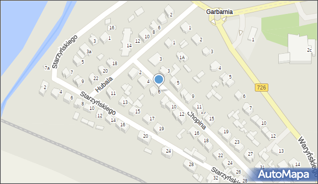 Opoczno, Chopina Fryderyka, 6, mapa Opoczno