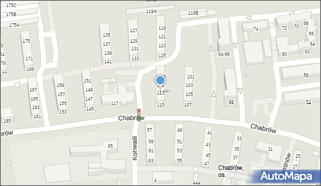 Opole, Chabrów, 113, mapa Opola