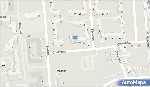 Opole, Chełmska, 36, mapa Opola