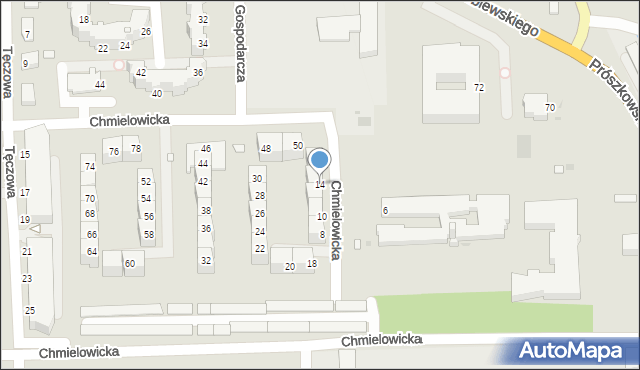 Opole, Chmielowicka, 14, mapa Opola