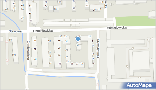 Opole, Chmielowicka, 17, mapa Opola