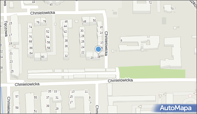 Opole, Chmielowicka, 18, mapa Opola