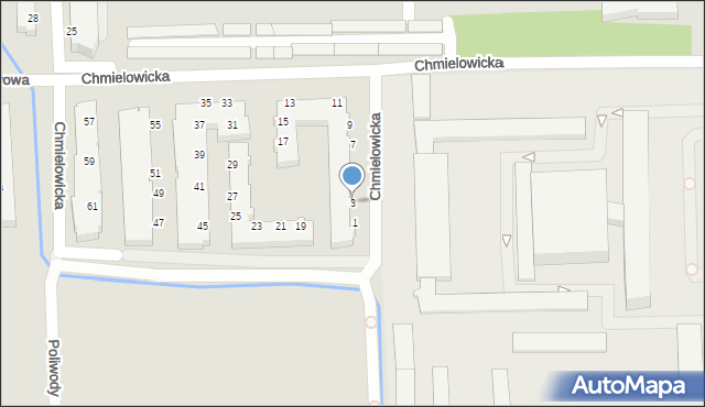Opole, Chmielowicka, 3, mapa Opola