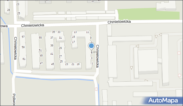 Opole, Chmielowicka, 5, mapa Opola
