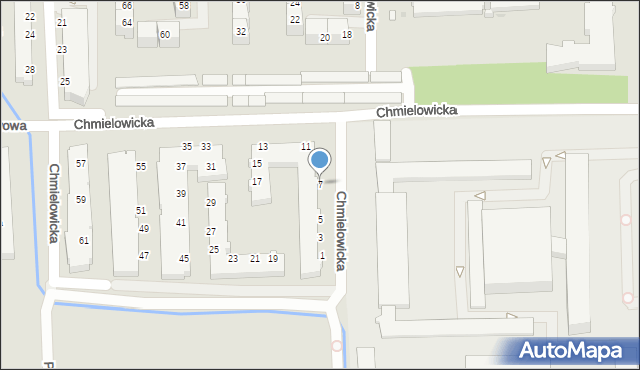 Opole, Chmielowicka, 7, mapa Opola