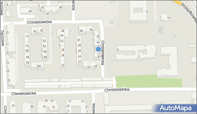 Opole, Chmielowicka, 8, mapa Opola