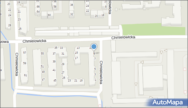 Opole, Chmielowicka, 9, mapa Opola