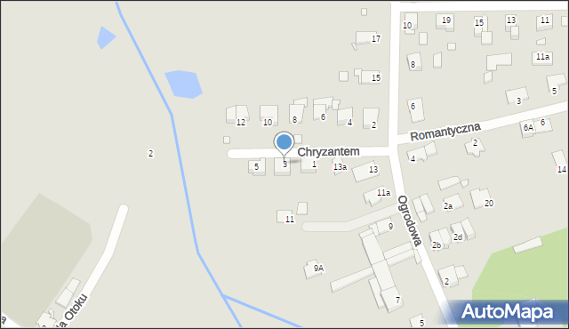 Opole, Chryzantem, 3, mapa Opola