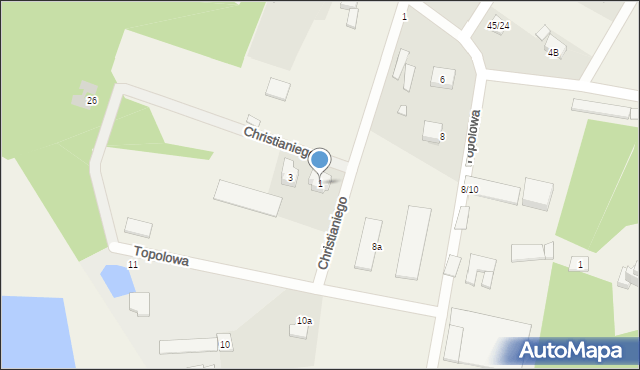 Orońsko, Christianiego Franciszka Ksawerego, gen., 1, mapa Orońsko