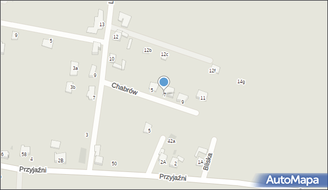 Orzesze, Chabrów, 7, mapa Orzesze