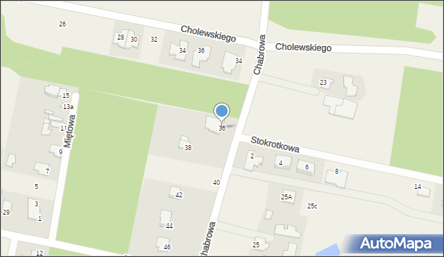 Osielsko, Chabrowa, 36, mapa Osielsko