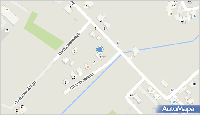 Ostrołęka, Chojnowskiego Lesława, 4, mapa Ostrołęka