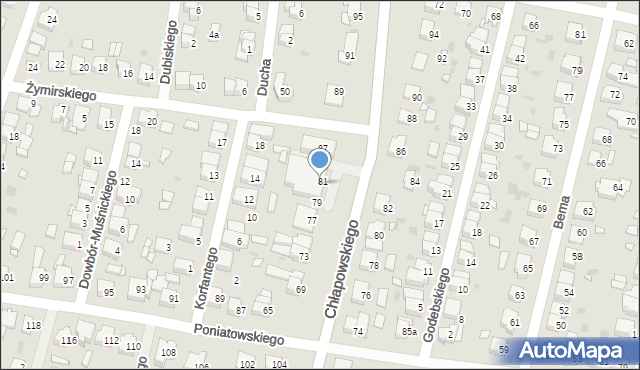 Ostrów Wielkopolski, Chłapowskiego, 83, mapa Ostrów Wielkopolski
