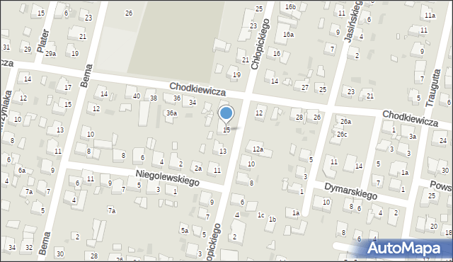 Ostrów Wielkopolski, Chłopickiego Józefa, gen., 15, mapa Ostrów Wielkopolski