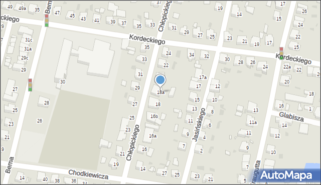 Ostrów Wielkopolski, Chłopickiego Józefa, gen., 18a, mapa Ostrów Wielkopolski