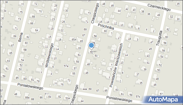 Ostrów Wielkopolski, Chłopickiego Józefa, gen., 52, mapa Ostrów Wielkopolski