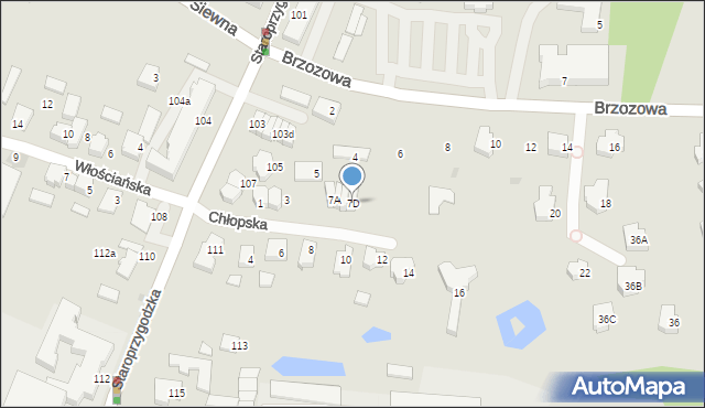 Ostrów Wielkopolski, Chłopska, 7D, mapa Ostrów Wielkopolski