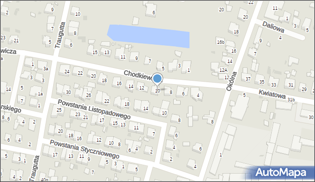 Ostrów Wielkopolski, Chodkiewicza, 10, mapa Ostrów Wielkopolski