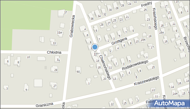 Ostrowiec Świętokrzyski, Chełmońskiego Józefa, 12, mapa Ostrowiec Świętokrzyski