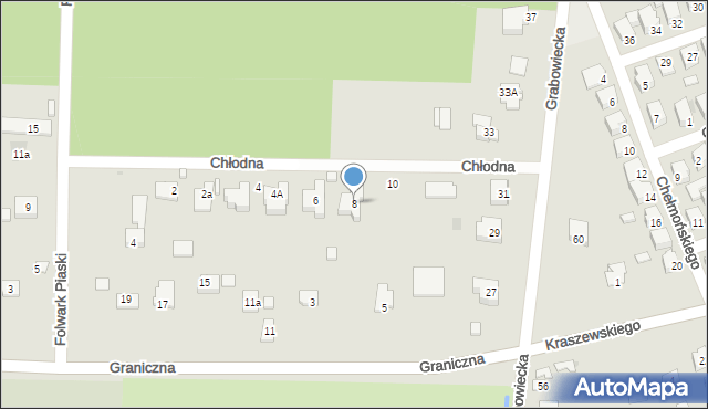 Ostrowiec Świętokrzyski, Chłodna, 8, mapa Ostrowiec Świętokrzyski