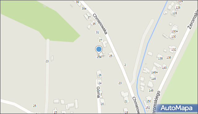 Ostrowiec Świętokrzyski, Chmielowska, 25a, mapa Ostrowiec Świętokrzyski