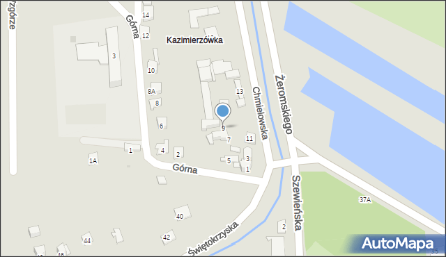 Ostrowiec Świętokrzyski, Chmielowska, 9, mapa Ostrowiec Świętokrzyski