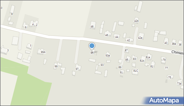 Ostrowiec Świętokrzyski, Chmielowska, 95, mapa Ostrowiec Świętokrzyski