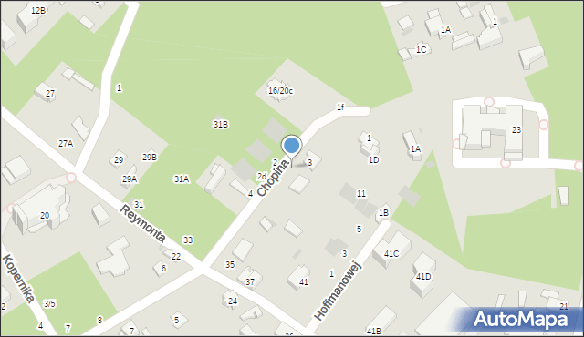 Otwock, Chopina Fryderyka, 1, mapa Otwock