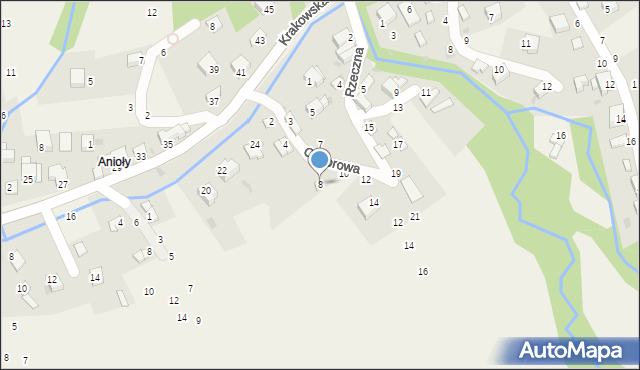 Pewel Ślemieńska, Chabrowa, 8, mapa Pewel Ślemieńska