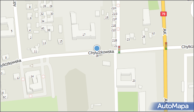 Piaseczno, Chyliczkowska, 18, mapa Piaseczno