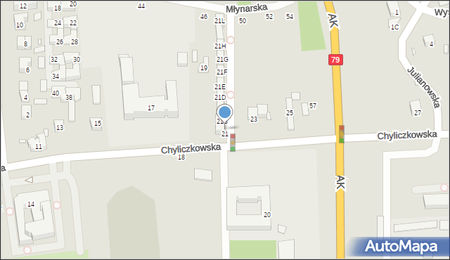 Piaseczno, Chyliczkowska, 21A, mapa Piaseczno