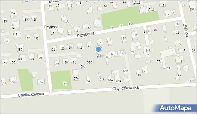 Piaseczno, Chyliczkowska, 61, mapa Piaseczno
