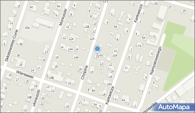Piastów, Chopina Fryderyka, 11, mapa Piastów
