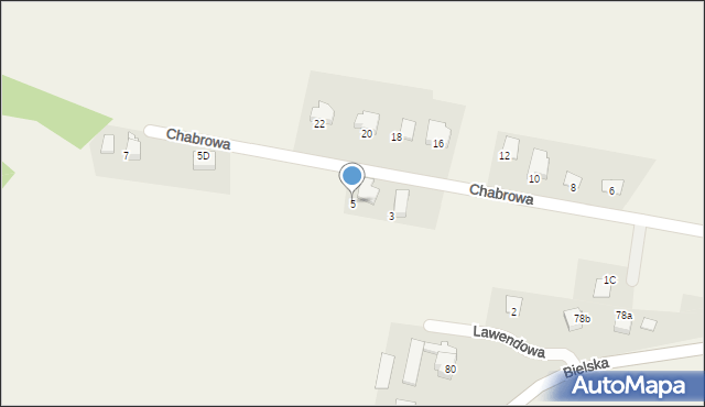 Pisarzowice, Chabrowa, 5, mapa Pisarzowice