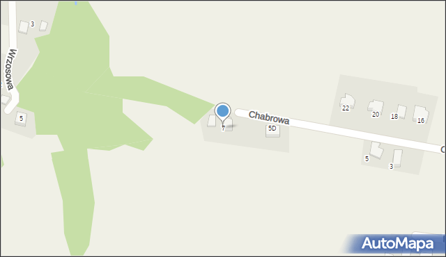 Pisarzowice, Chabrowa, 7, mapa Pisarzowice