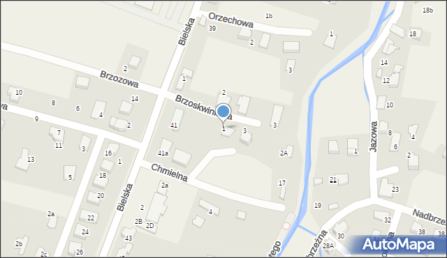 Pisarzowice, Chmielna, 1, mapa Pisarzowice