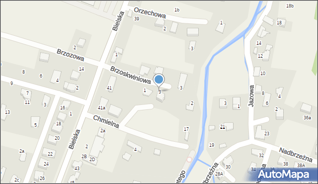 Pisarzowice, Chmielna, 3, mapa Pisarzowice