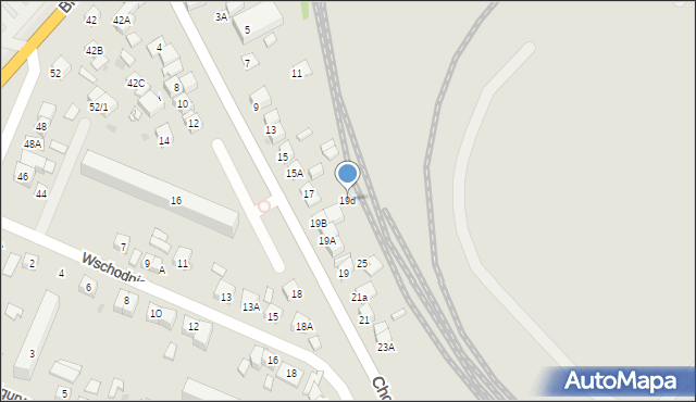 Płock, Chopina Fryderyka, 19d, mapa Płock