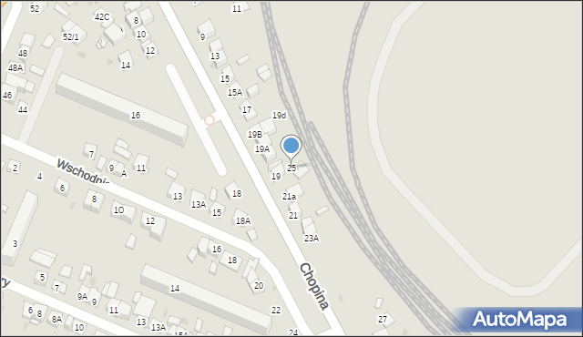 Płock, Chopina Fryderyka, 25, mapa Płock