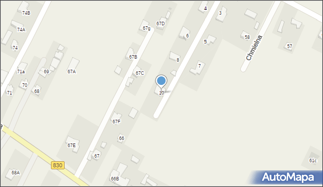 Płouszowice-Kolonia, Chmielna, 10, mapa Płouszowice-Kolonia