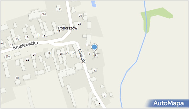 Poborszów, Chałupki, 3a, mapa Poborszów