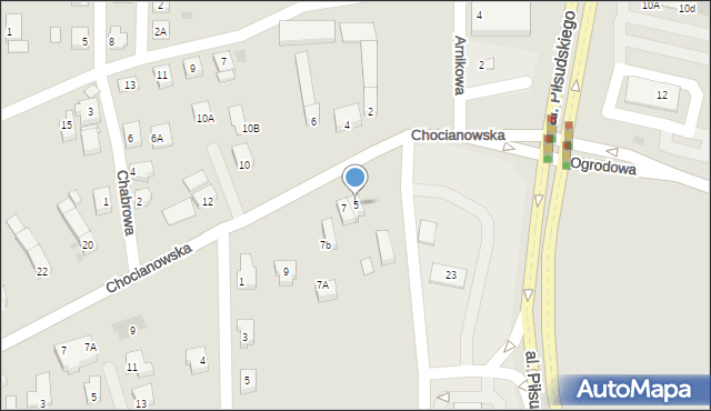 Polkowice, Chocianowska, 5, mapa Polkowice