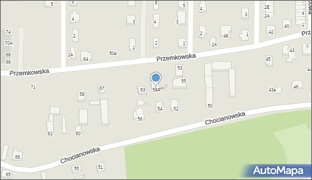 Polkowice, Chocianowska, 54A, mapa Polkowice