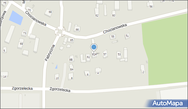 Polkowice, Chocianowska, 61A, mapa Polkowice