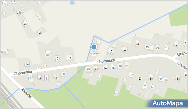 Poraj, Chorońska, 11, mapa Poraj