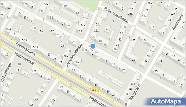 Poznań, Chociszewskiego Józefa, 17, mapa Poznania
