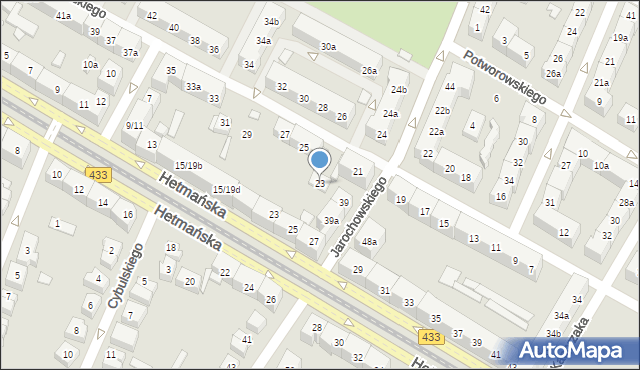 Poznań, Chociszewskiego Józefa, 23, mapa Poznania